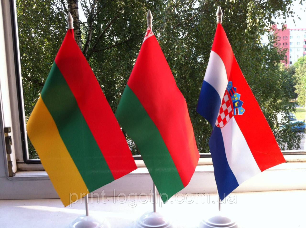 Настільні прапорці з логотипом, прапорці країн, фото 1