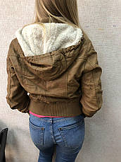 Куртка жіноча з екошкіри на хутрі TIANE, Туреччина, фото 2