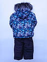 Теплий зимовий костюм (курточка і напівкомбінезон) для хлопчика, р. 86, фото 2