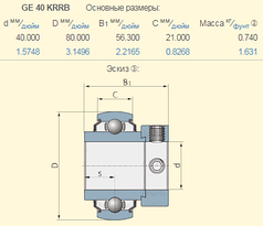 1322228C91 подшипник GE40KRRB Case