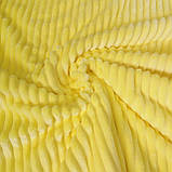 Плюш мінки stripes лимонний у смужку, ширина 83 см, (310 г/м), фото 3