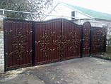 Ковані ворота з профнастилу, фото 6