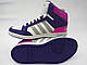 Кросівки високі для дівчаток/кеди в стилі Adidas дитячі/біло-фіолетові кросівки жіночі/модні кросівки, фото 2