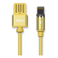 Магнітний Lightning кабель Remax Gravity RC-095i, 1m gold
