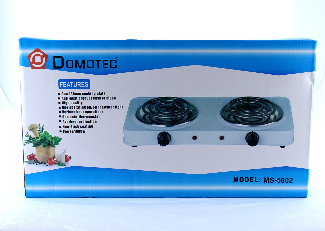 Електропліта Domotec MS 5802 (2 Конфорки спіраль)