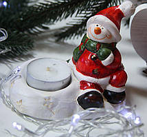 Підсвічник новорічний Сніговик