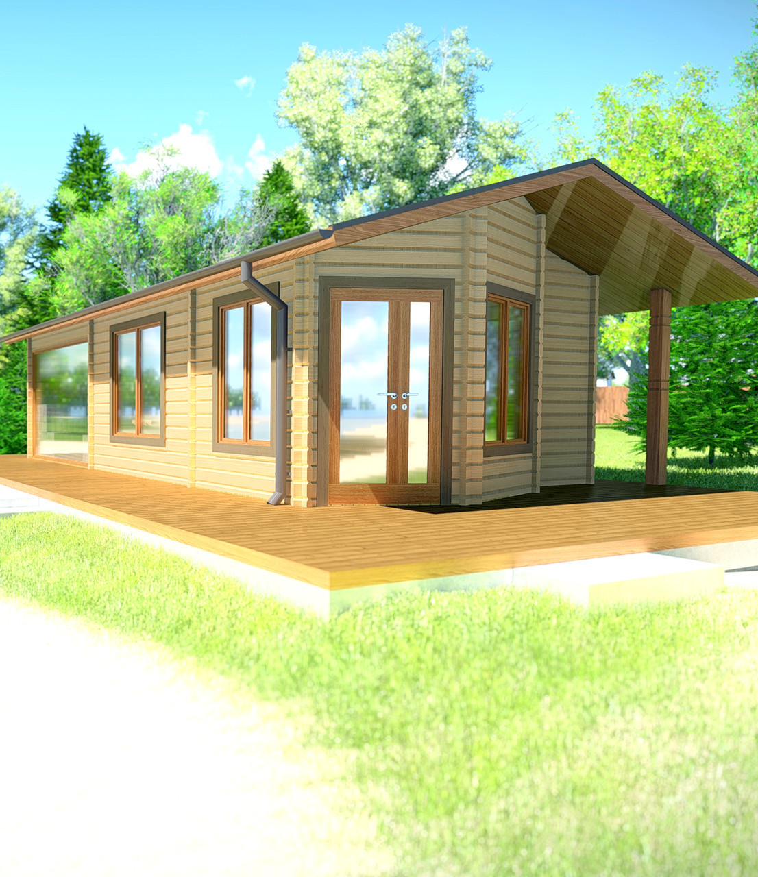 Баня дерев'яна з профільованого бруса 62,0 м кв