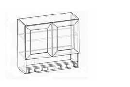 Навісна шафа в кухню з ДСП i МДФ 80ВП Гранд Мебель Сервіс