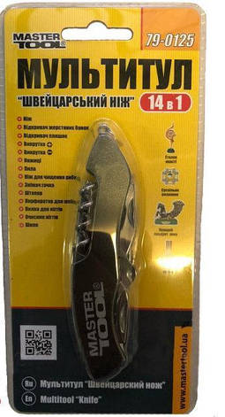 Мульті інструмент "Швейцарський ніж" 14-в-1 MasterTool 79-0125, фото 1