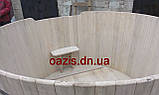 Купель кругла для лазні та сауни 200х120 см., фото 8