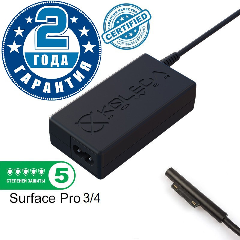Блок живлення Kolega-Power для ноутбука Microsoft 15V 2.58 A 39W Microsoft Surface Pro 3/4 (Гарантія 24 міс)