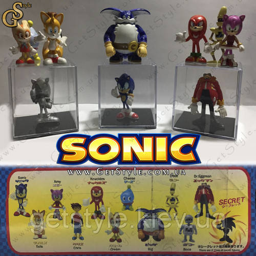 Набір фігурок Сонік X на підставці — "Sonic X" — 12 шт.