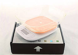 Ваги кухонні Domotec ACS SH-125 до 7 кг з чашею і підсвічуванням, Помаранчеві