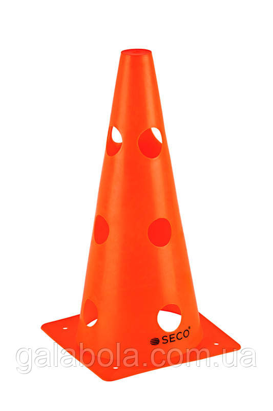 Конус маркувальний з отворами SECO — 32 см (жовтогарячий), фото 1