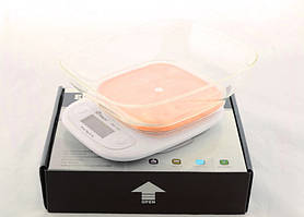 Ваги кухонні Domotec ACS SH-125 до 7 кг з чашею і підсвічуванням, Помаранчеві