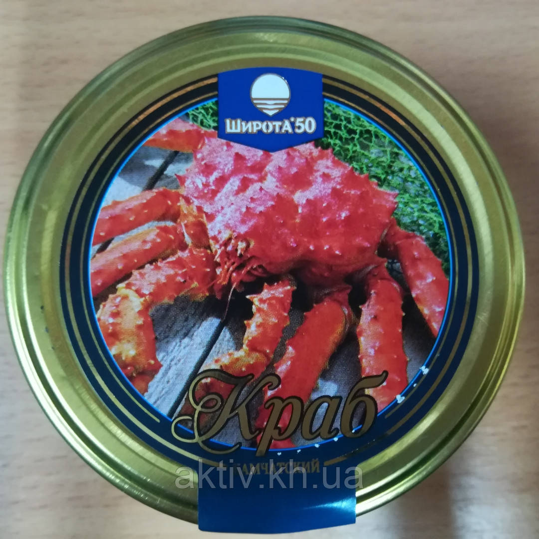 М'ясо краба камчатського 220 гр скло. Широта 50