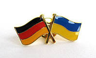 Значок 2 флага Украина Германия