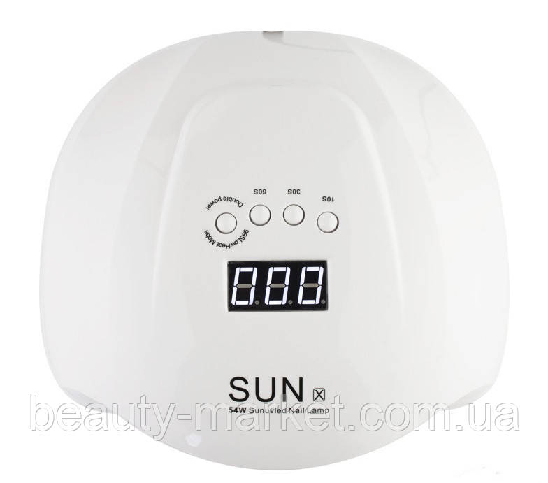 Лампа для манікюру LED+UV Sun X, 54W, біла