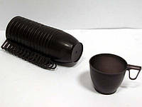 Одноразовая чашка для кофе коричневая, 150мл, 30 шт/пач