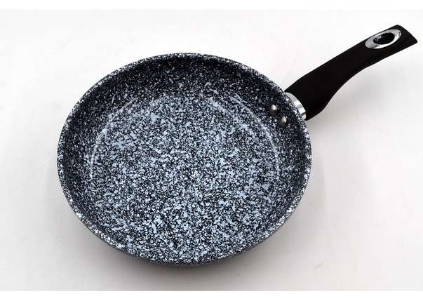 Сковорода лита антипригарна кований алюміній з кришкою Benson BN-514 (22 см), фото 2