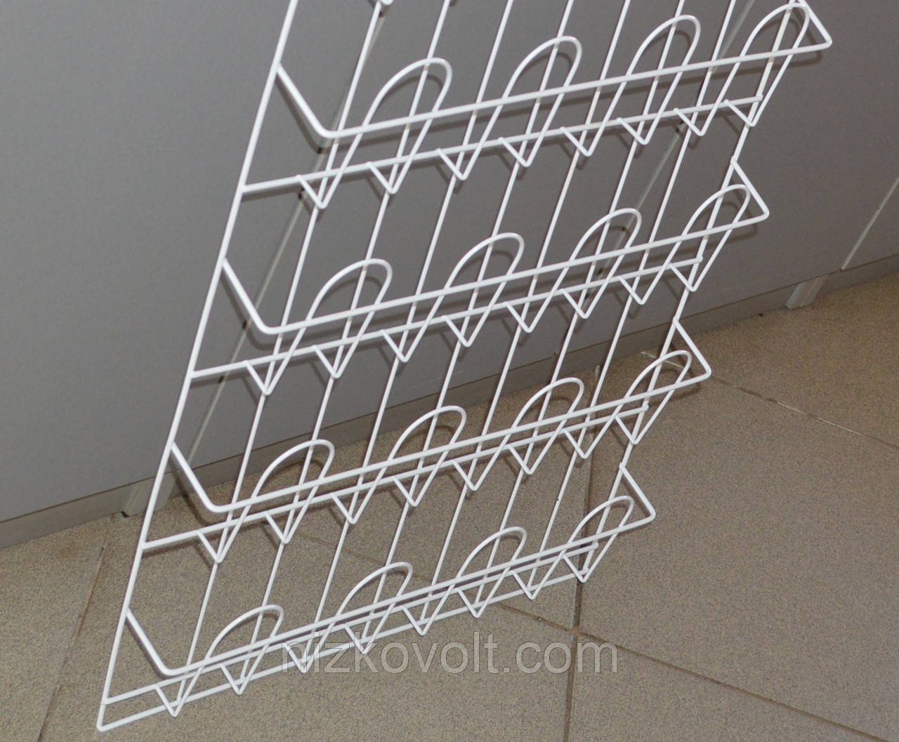 Торгова полиця для реалізації газет,журналів,листівок,конвертів навісна кошикова 4 ряди по 4 комірки, фото 1