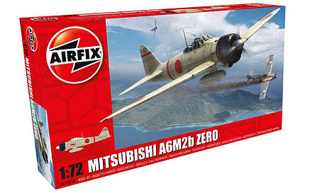 Mitsubishi A6M2b ZERO. Модель японського літака в масштабі 1/72. AIRFIX 01005, фото 1