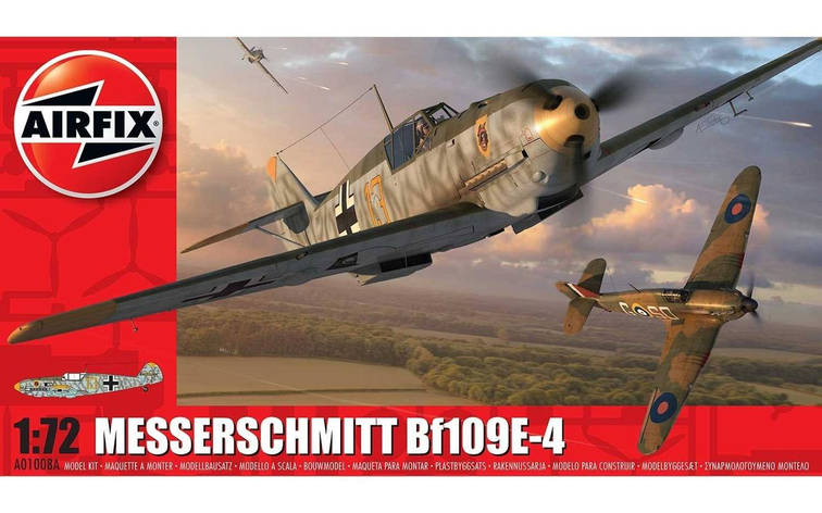 Messerschmitt Bf109E-4. Збірна модель німецького літака. 1/72 AIRFIX 01008A, фото 1