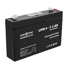 Акумулятор AGM LogicPower LPM 6-7,2 AH