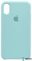 Чехол накладка для iPhone X (5.8 ") Silicon Case ser. (Veri high copi) Голубой (Light Blue)