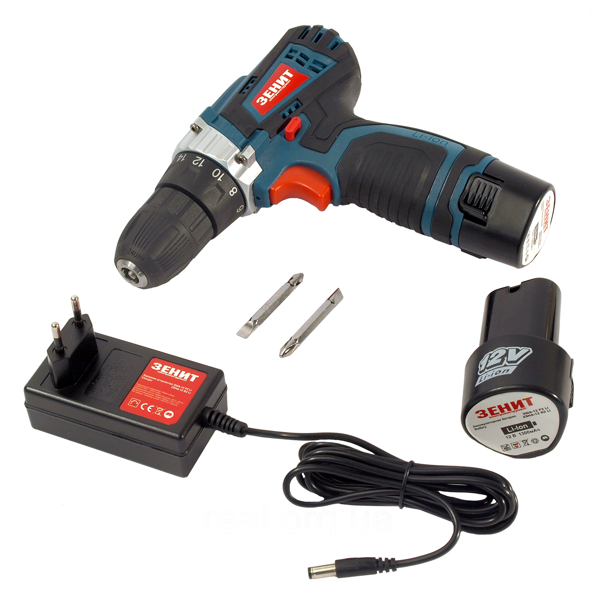 ✅ Акумуляторний шуруповерт Зенит ЗША-12 Р2 Li (841746)