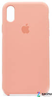 Чехол накладка для iPhone X (5.8 ") Silicon Case ser. (Veri high copi) Персиковый (Peach)
