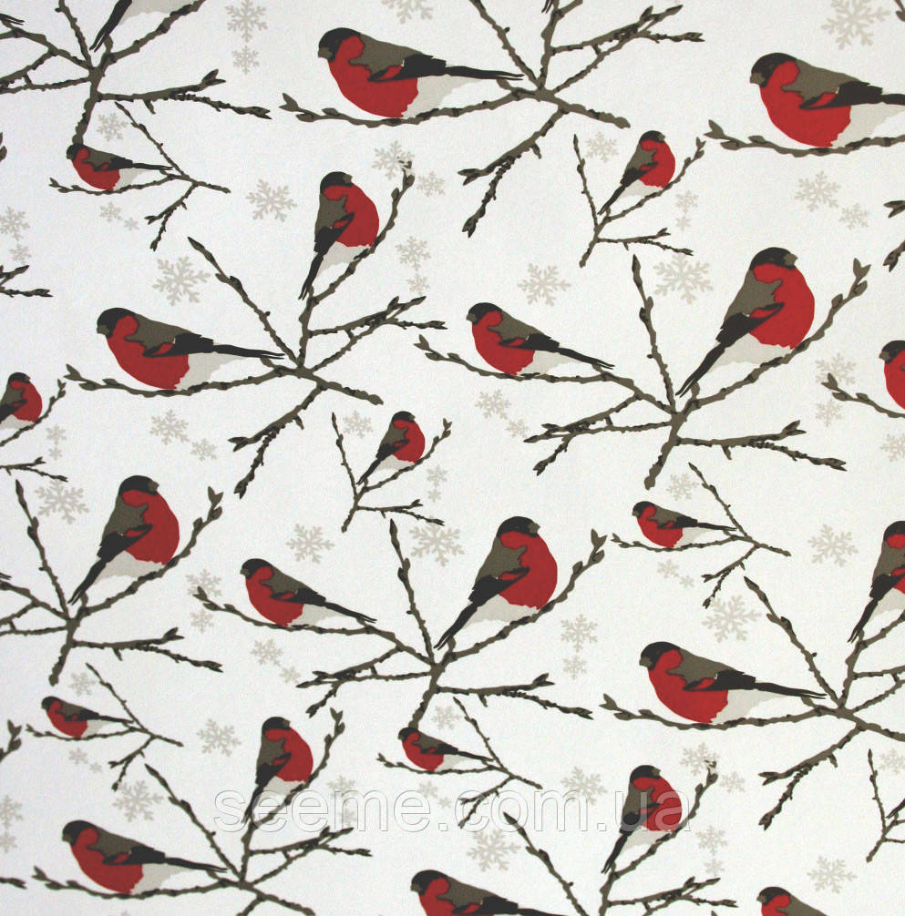 Папір новорічний "Снігурі", відріз 0,8 м, фото 1