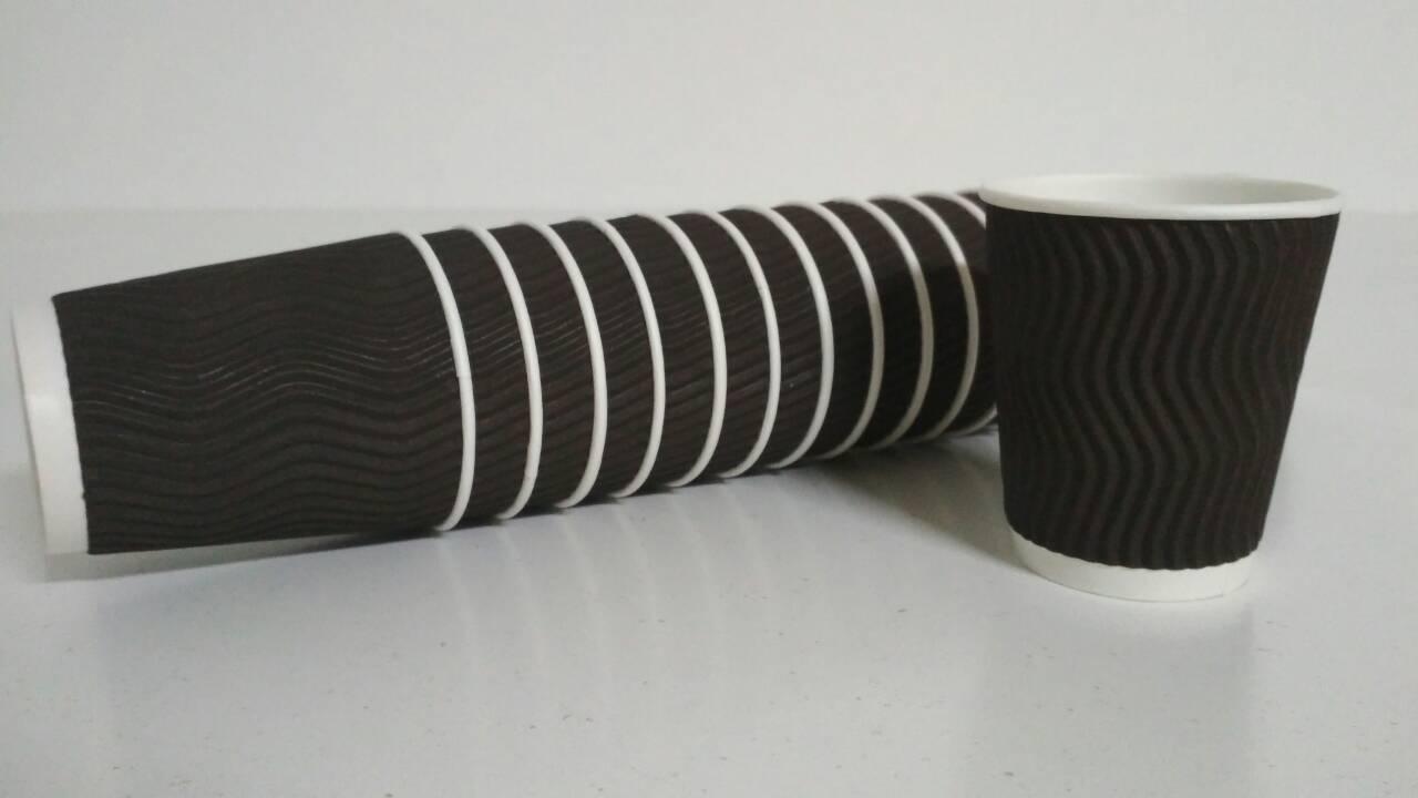 Одноразовые бумажные стаканы гофрированные крафт, 175мл, Маэстро, 20 шт/пач - фото 1 - id-p789400231