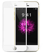 Захисне Скло Remax для iPhone 6/6S Full cover З білою рамкою Прозоре/білий