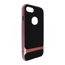Чохол-накладка ROCK для iPhone 7 (4.7") Royce ser. TPU+PC Чорний/рожеве золото(637247), фото 5