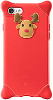 Чехол накладка Bubble для iPhone 7/8 Silicone Deer Олень Красный (PH16101 DEE)