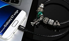 Кабель REMAX RC-058m USB-micro USB Jewellery ser. 50см З підвісками Хрестик Чорний, фото 6