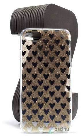 Чохол-накладка TPU для iPhone 7 (4.7") Сердечка Золотистий(353303), фото 1