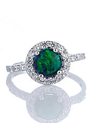 Каблучка срібна з опалом 1024-опз