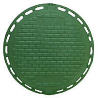 Люк "Дачный" полимерный зелёный (0,5т) р.570/745
