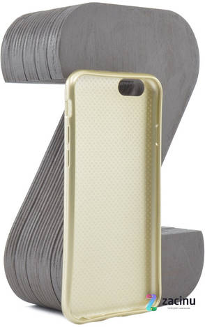 Чохол-накладка для iPhone 6/6S Carbon ser. TPU Золотистий, фото 4