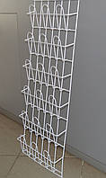 Торгова полка стелаж для поліграфічної продукції навісна кошикова 6 рядів по 3 комірки
