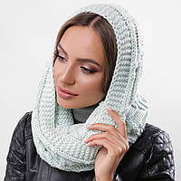 Стильный зимний шарф-хомут вязаный