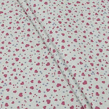 Декоративна тканина, сердечка, рожевий