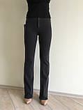 Джинси жіночі висока талія прямі класичні сірі великого розміру, фото 10