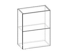 Навісна шафа в кухню з ДСП i МДФ 60В2ДГ Гамма супермат Меблі Сервіс