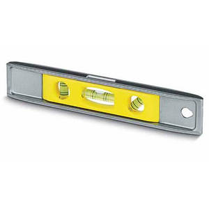 Рівень TORPEDO з алюмінію завдовжки 230 мм із трьома капсулами та магнітною основою STANLEY 0-42-465