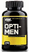 Вітаміни для чоловіків Опти мен Optimum Nutrition Opti-Men Multivitamin 240 tabs