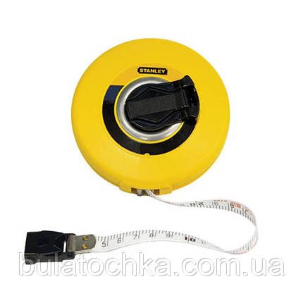Рулетка вимірювальна FIBERGLASS завдовжки 20 м, завширшки 12,7 мм, у пластмасовому корпусі STANLEY 0-34-296, фото 1