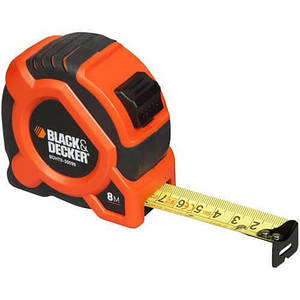 Рулетка вимірювальна GRIP TAPE 8 метрів BLACK+DECKER BDHT0-30099